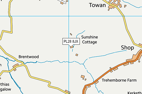 PL28 8JX map - OS VectorMap District (Ordnance Survey)