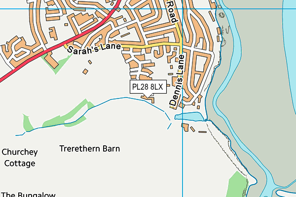 PL28 8LX map - OS VectorMap District (Ordnance Survey)