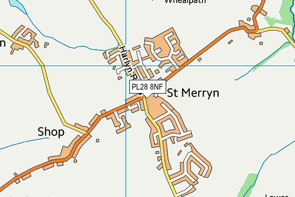 PL28 8NF map - OS VectorMap District (Ordnance Survey)