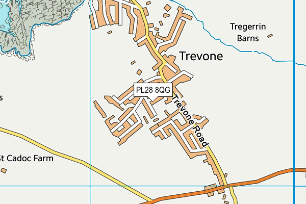 PL28 8QG map - OS VectorMap District (Ordnance Survey)