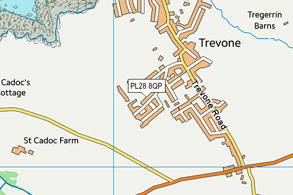 PL28 8QP map - OS VectorMap District (Ordnance Survey)