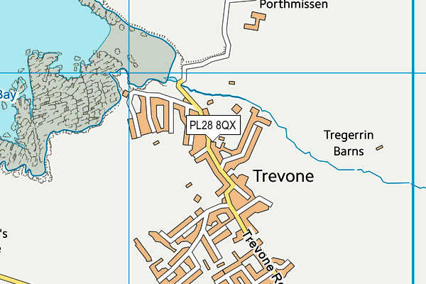 PL28 8QX map - OS VectorMap District (Ordnance Survey)