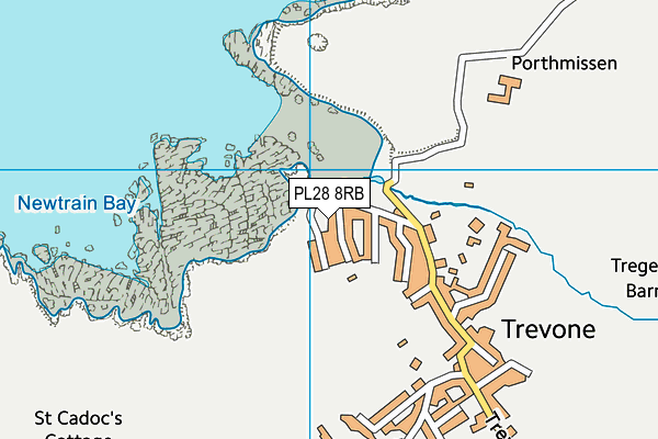 PL28 8RB map - OS VectorMap District (Ordnance Survey)