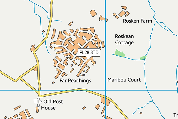 PL28 8TD map - OS VectorMap District (Ordnance Survey)