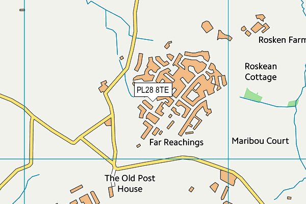 PL28 8TE map - OS VectorMap District (Ordnance Survey)