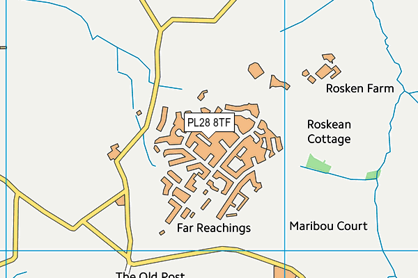 PL28 8TF map - OS VectorMap District (Ordnance Survey)