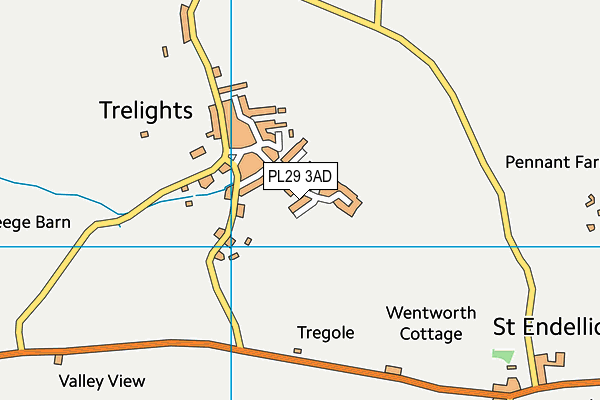 PL29 3AD map - OS VectorMap District (Ordnance Survey)