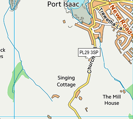 PL29 3SP map - OS VectorMap District (Ordnance Survey)