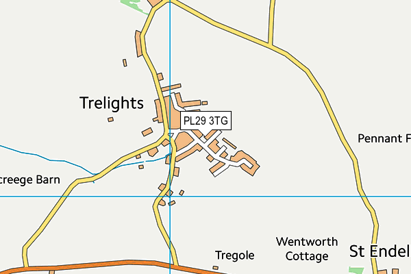 PL29 3TG map - OS VectorMap District (Ordnance Survey)