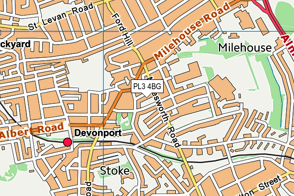 PL3 4BG map - OS VectorMap District (Ordnance Survey)