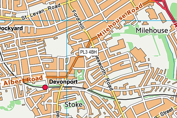 PL3 4BH map - OS VectorMap District (Ordnance Survey)