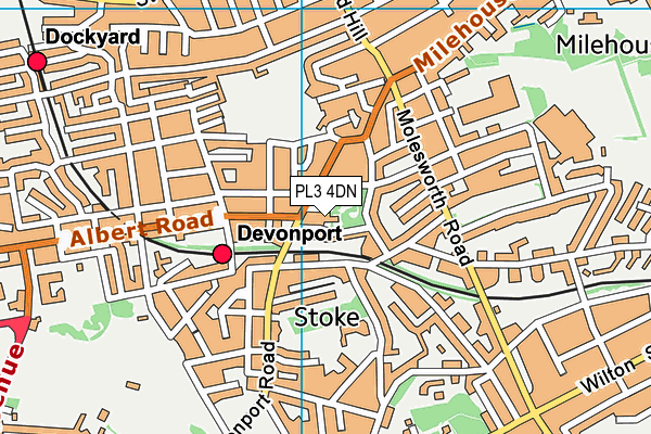PL3 4DN map - OS VectorMap District (Ordnance Survey)