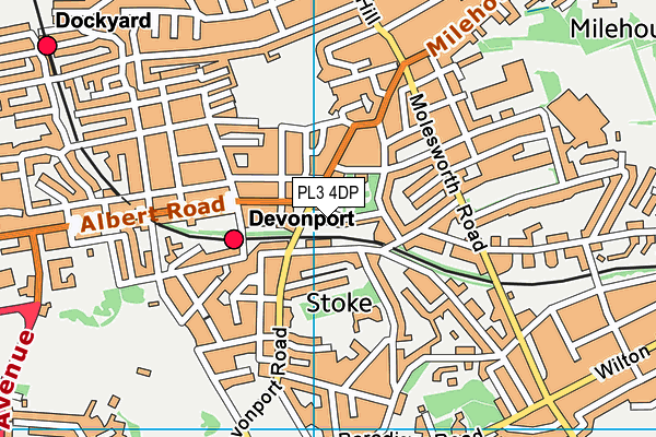 PL3 4DP map - OS VectorMap District (Ordnance Survey)