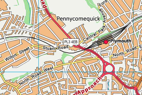 PL3 4EB map - OS VectorMap District (Ordnance Survey)