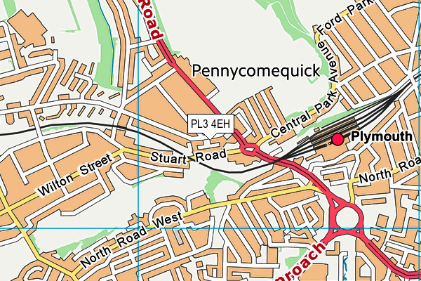 PL3 4EH map - OS VectorMap District (Ordnance Survey)