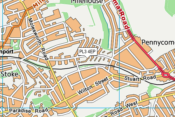 PL3 4EP map - OS VectorMap District (Ordnance Survey)