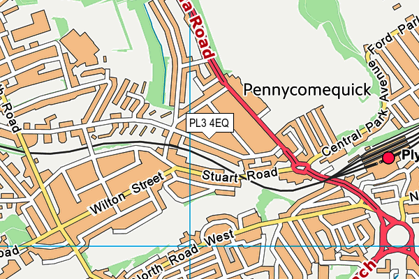 PL3 4EQ map - OS VectorMap District (Ordnance Survey)