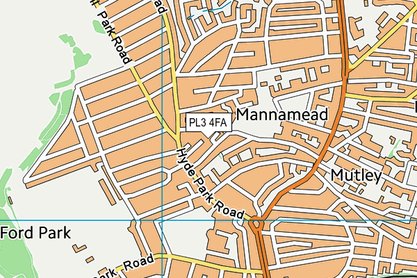 PL3 4FA map - OS VectorMap District (Ordnance Survey)