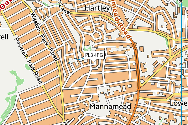 PL3 4FG map - OS VectorMap District (Ordnance Survey)