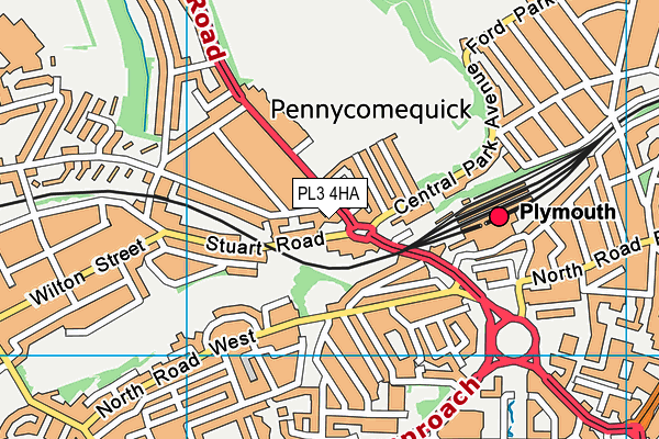 PL3 4HA map - OS VectorMap District (Ordnance Survey)