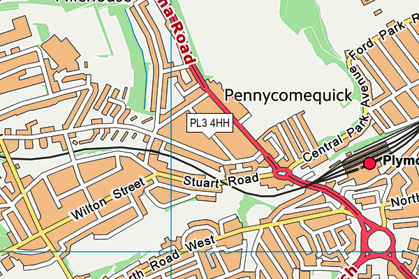 PL3 4HH map - OS VectorMap District (Ordnance Survey)