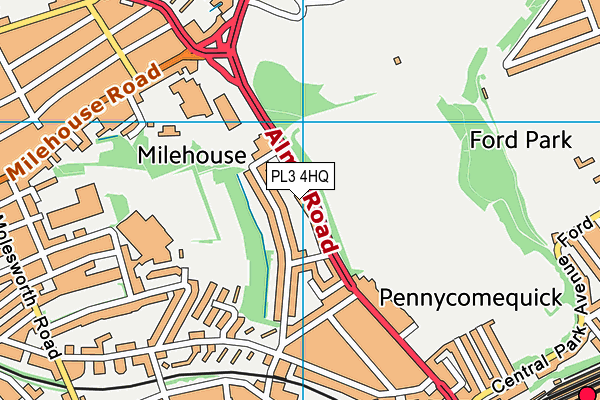 PL3 4HQ map - OS VectorMap District (Ordnance Survey)