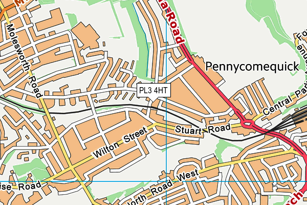 PL3 4HT map - OS VectorMap District (Ordnance Survey)