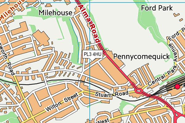 PL3 4HU map - OS VectorMap District (Ordnance Survey)