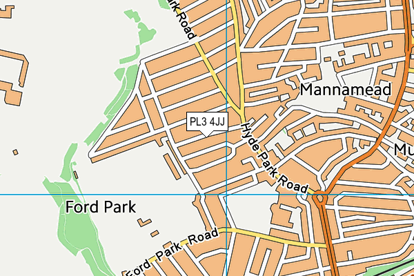 PL3 4JJ map - OS VectorMap District (Ordnance Survey)
