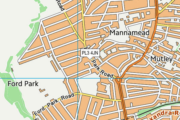 PL3 4JN map - OS VectorMap District (Ordnance Survey)