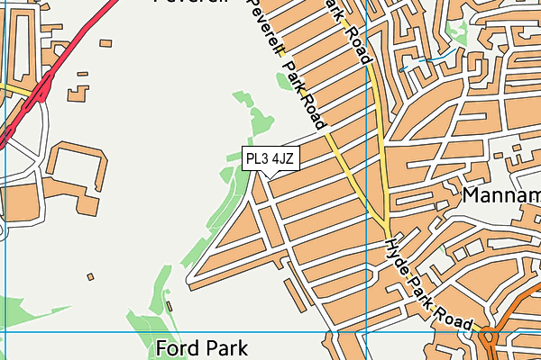 Home Park East map (PL3 4JZ) - OS VectorMap District (Ordnance Survey)
