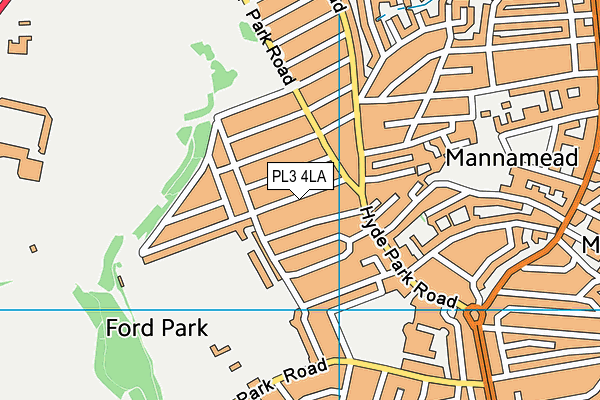 PL3 4LA map - OS VectorMap District (Ordnance Survey)