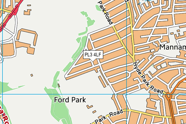 PL3 4LF map - OS VectorMap District (Ordnance Survey)
