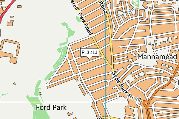 PL3 4LJ map - OS VectorMap District (Ordnance Survey)