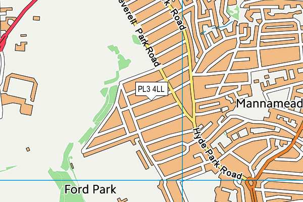 PL3 4LL map - OS VectorMap District (Ordnance Survey)