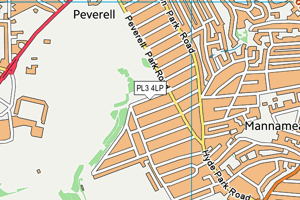 PL3 4LP map - OS VectorMap District (Ordnance Survey)
