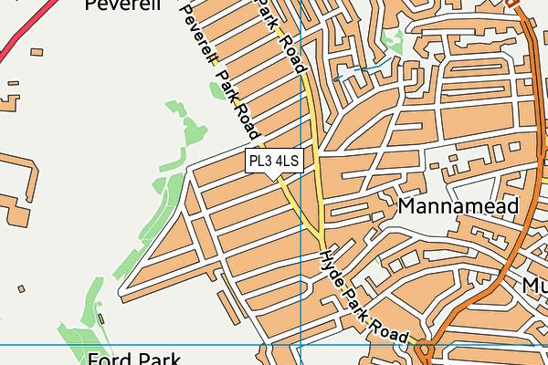 PL3 4LS map - OS VectorMap District (Ordnance Survey)