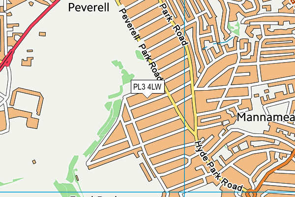 PL3 4LW map - OS VectorMap District (Ordnance Survey)