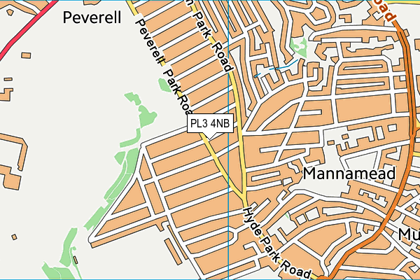 PL3 4NB map - OS VectorMap District (Ordnance Survey)