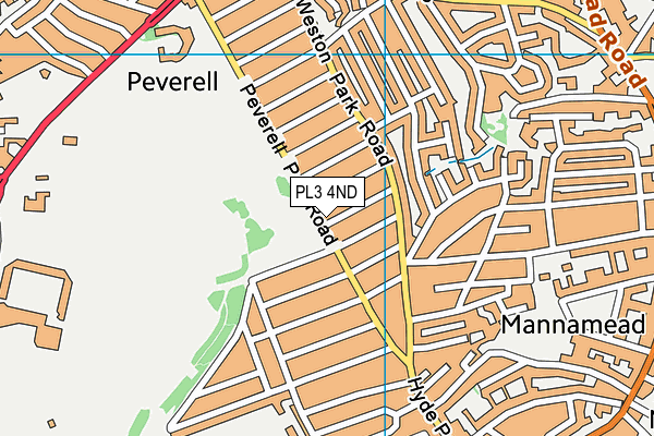 PL3 4ND map - OS VectorMap District (Ordnance Survey)