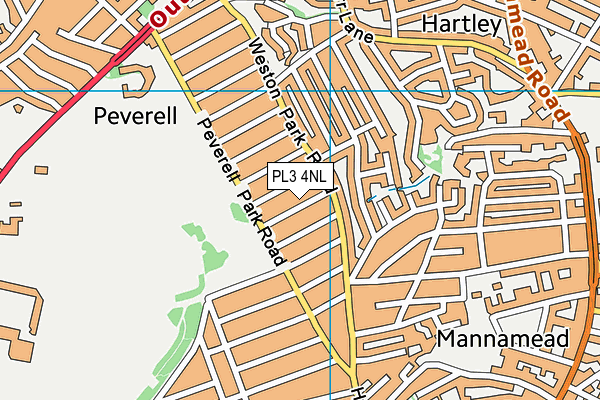 PL3 4NL map - OS VectorMap District (Ordnance Survey)