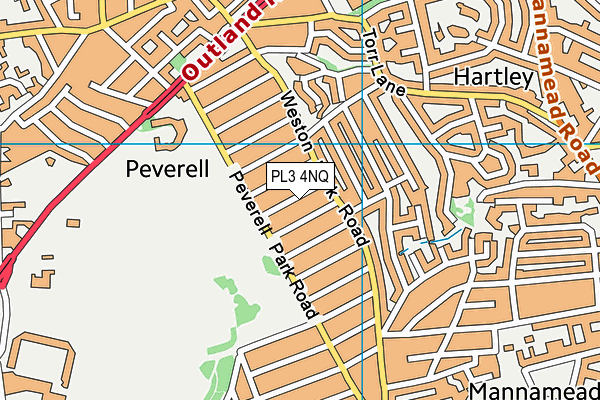 PL3 4NQ map - OS VectorMap District (Ordnance Survey)