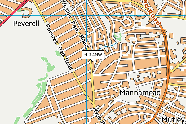 PL3 4NW map - OS VectorMap District (Ordnance Survey)
