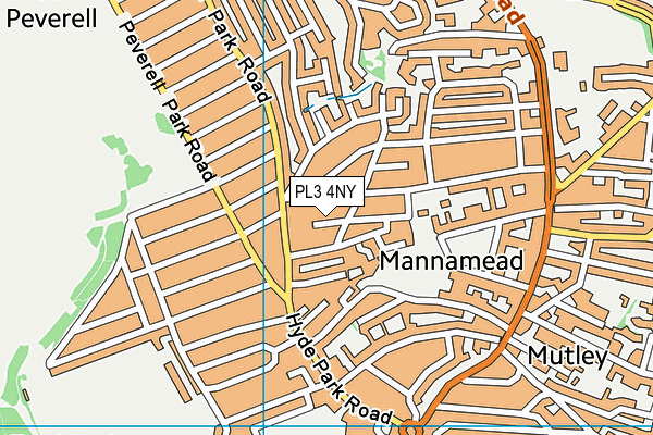 PL3 4NY map - OS VectorMap District (Ordnance Survey)