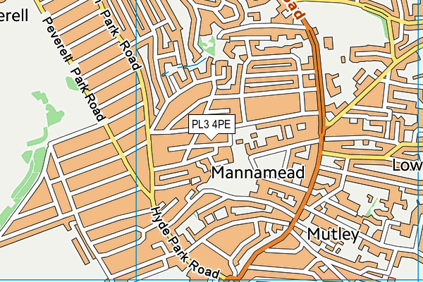 PL3 4PE map - OS VectorMap District (Ordnance Survey)