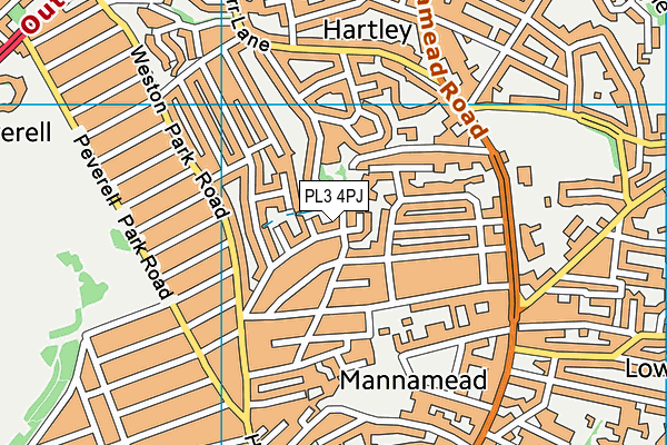 PL3 4PJ map - OS VectorMap District (Ordnance Survey)