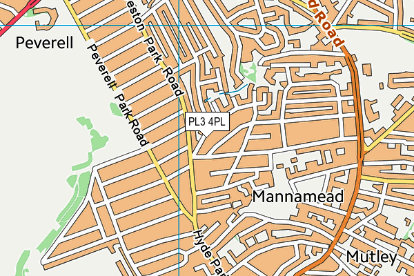 PL3 4PL map - OS VectorMap District (Ordnance Survey)