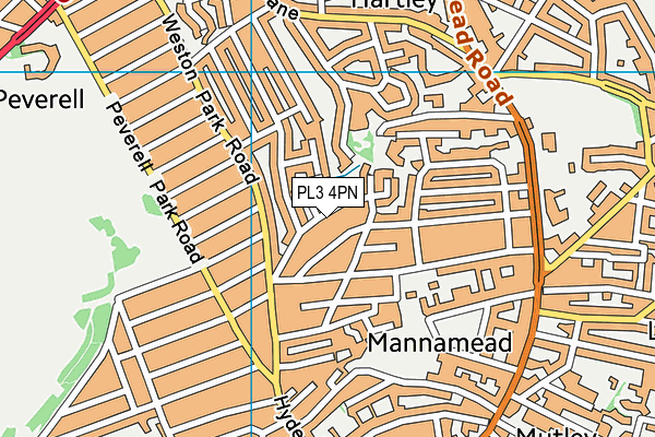 PL3 4PN map - OS VectorMap District (Ordnance Survey)
