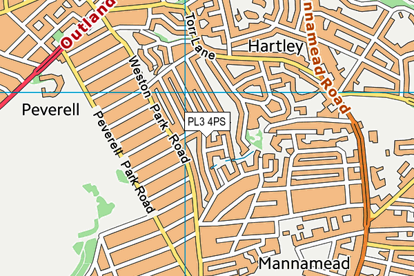 PL3 4PS map - OS VectorMap District (Ordnance Survey)