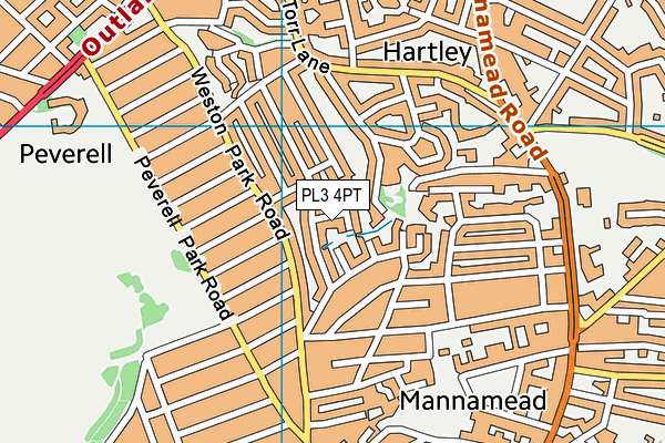 PL3 4PT map - OS VectorMap District (Ordnance Survey)